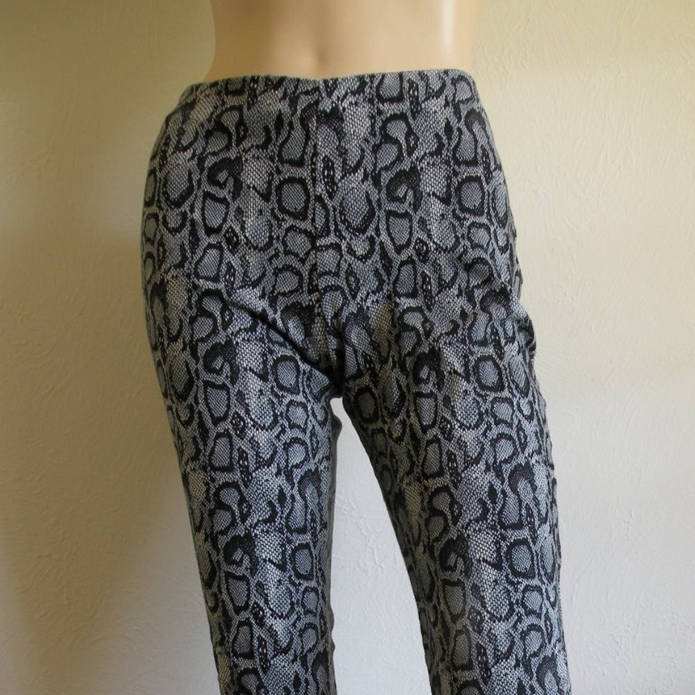 Vtg Sleek Snake Skin Print Stretch Skinny Pants